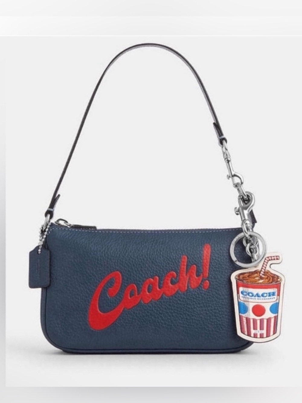 Coach Milkshake Leather Bag Charm - Picture 2 of 3